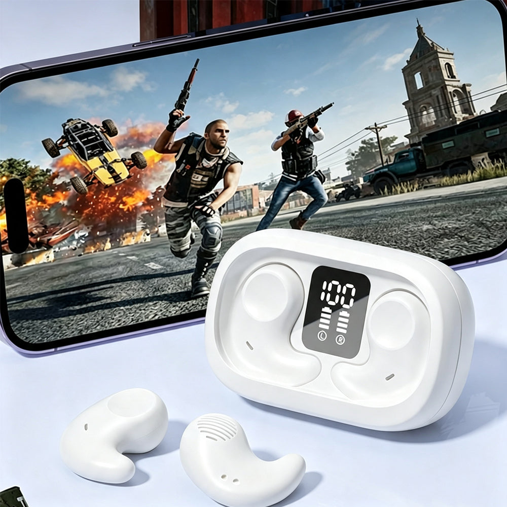 Sleep Earbuds Bluetooth 5.3 In Ear Headphones for Sleeping - White