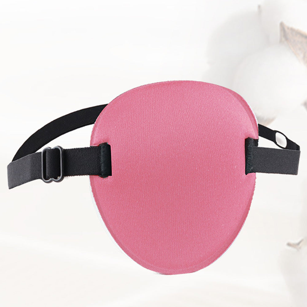 2Pcs Set Eye Patch Adjustable Single Eye Mask for Left or Right Eye Pink