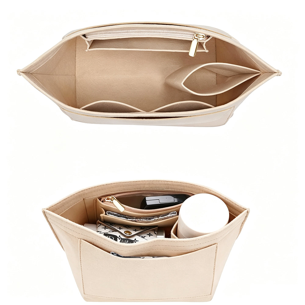 Felt Purse Organizer Insert-Beige