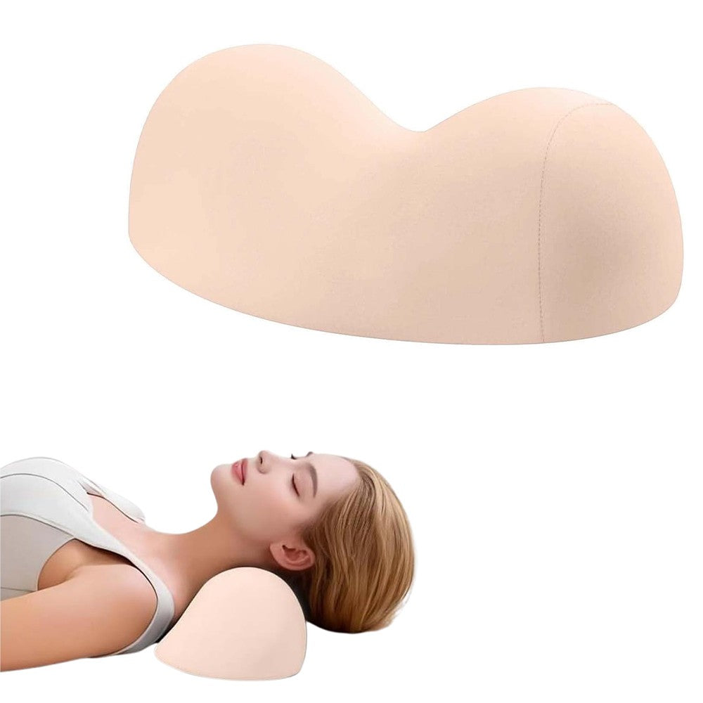 Small Neck Stretcher Pillow Soft Cervical Traction Neck Pillow for Tension Muscle-Pink
