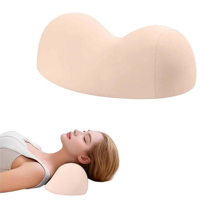 Small Neck Stretcher Pillow Soft Cervical Traction Neck Pillow for Tension Muscle-Pink