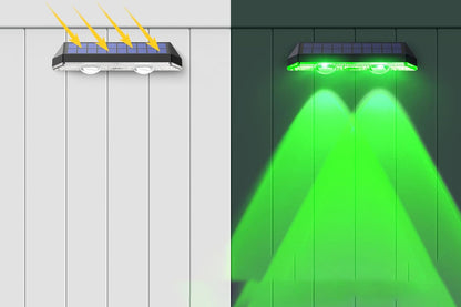 2Pcs Solar Fence Lights Outdoor Solar Lights Outdoor Waterproof for Backyard Railing -7 Color Modes