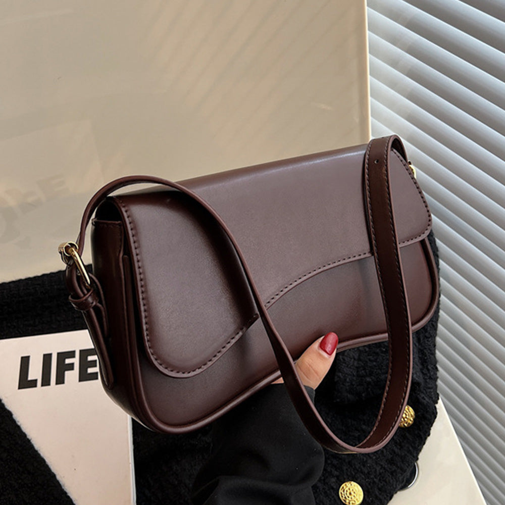 One Shoulder Bag For Women Trendy Underarm Bag Fashion Handbag-coffee