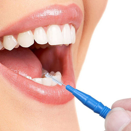 30 Piece Mini Cleaning Brushes for Braces Teeth Brows - Blue