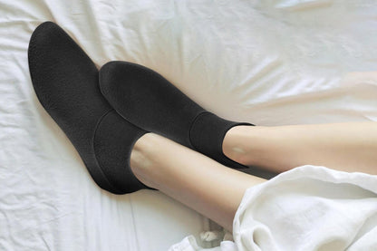Castor Oil Pack Wrap for Feet Reusable Castor Oil Compress for Women Ankle Support -Black