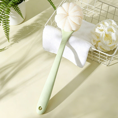 2 in 1 Double Sided Shower Brush with Loofah -Green