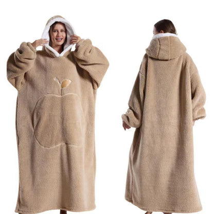 Unisex Hoodie Blanket Oversized Wearable Throw Blanket Coffee