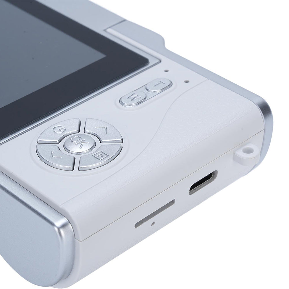 HD 1080P Retro Digital Camera with 2.4-inch Flip Screen for Photos & Video White