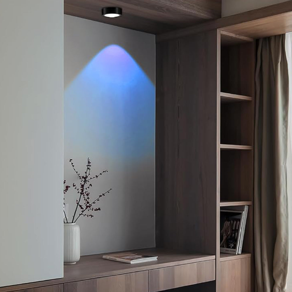 3Pcs Wireless RGB Picture Light Rechargeable LED Art Display Light for Picture Frame Paintings Black