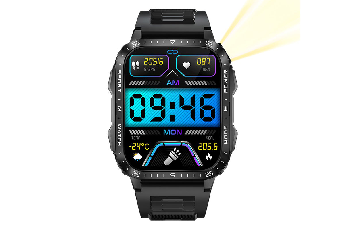 Smart Watch Fitness Tracker Heart Rate Sleep Monitor 100 Sport Modes for Android iOS -Black and White