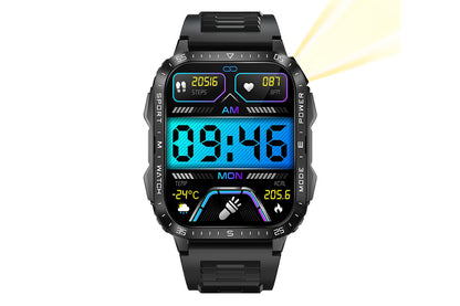 Smart Watch Fitness Tracker Heart Rate Sleep Monitor 100 Sport Modes for Android iOS -Black and White