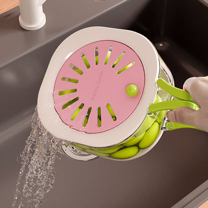 2 in 1 Collapsible Colander and Basin -Pink