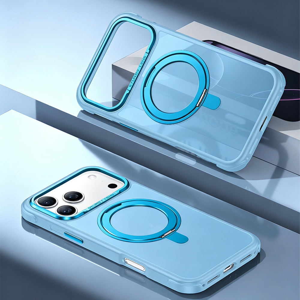 360 Degree Rotating Stand Case for iPhone 18Pro 17Pro - Blue