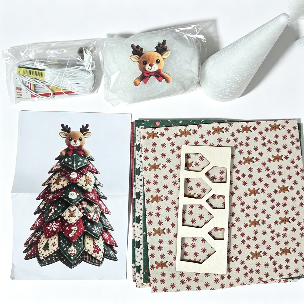 Christmas DIY Felt Craft Kit 3D Quilted Christmas Decoration Kit for Adult - Reindeer