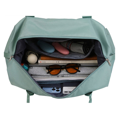 Travel Duffle Bag Carry On Tote Bags Sport Gym Bag  Luggage Bag with Wet Dry Separate Compartment Green