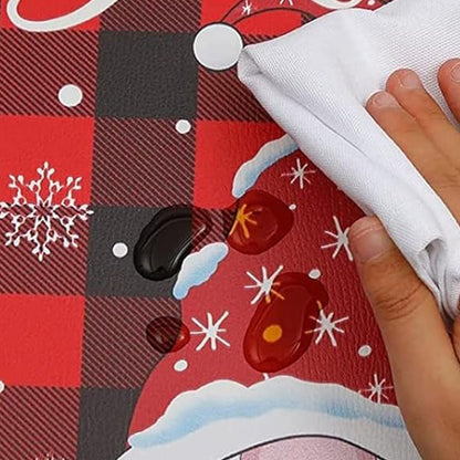 2PCS Christmas Floor Mats Set ¨C Non-Slip Rugs for Kitchen Bathroom Living Room and Doorway Style 1