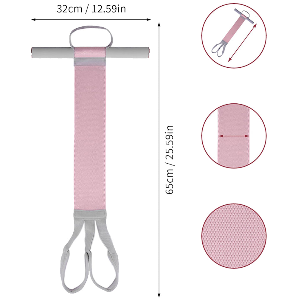 Foot Pedal Resistance Band Anti-Snap Fabric Exercise Band - Pink