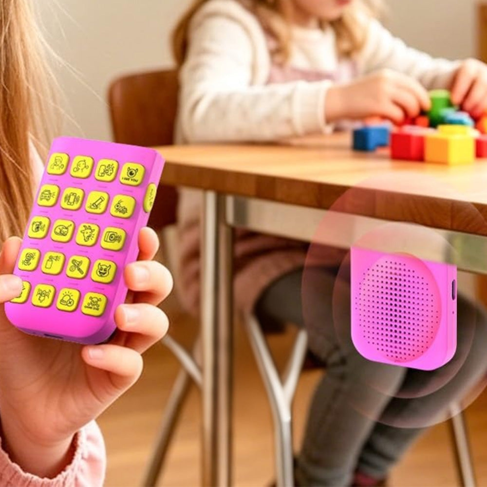 20 Sound Effect DIY Recording Prank Toy with Remote for Boys and Girls - Pink
