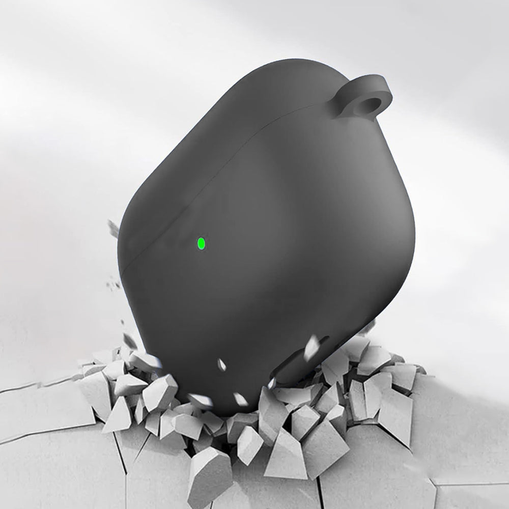 For AirPods Pro Silicone Protective Case Cover with Cleaner Kit and Keychain Black