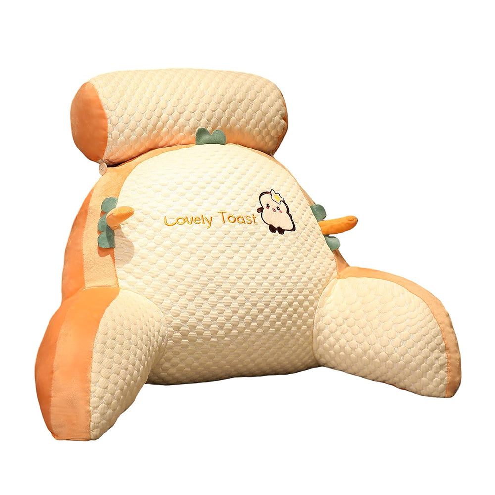 Back Rest Reading Pillow Neck Lumbar Support Pillow Chair Cushion Orange Toast