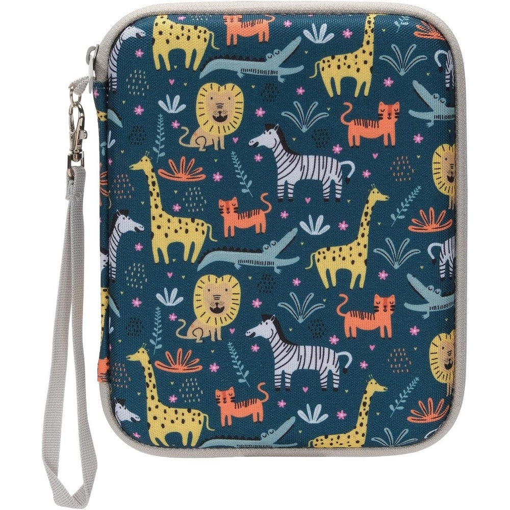 Card Case for Yoto Cards 80 Pockets Card Holder with Carry Strap and Zipper-Blue