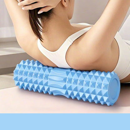 6Pcs Foam Roller Set with Massage Stick and Resistance Band-Blue