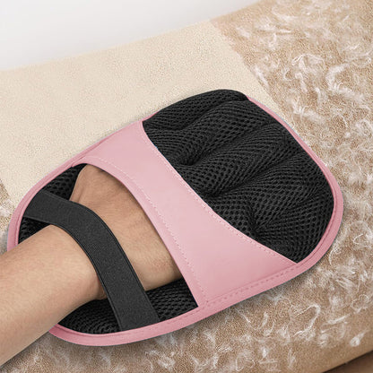 Electrostatic Pet Hair Remover Gloves Reusable Lint Brush for Furniture Car Seats-Pink