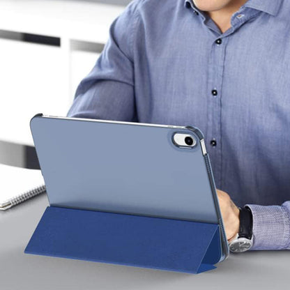 Compatible Case for iPad 10th 11th Gen A16 Tri-Fold Smart Cover Auto Wake Sleep-Dark Blue