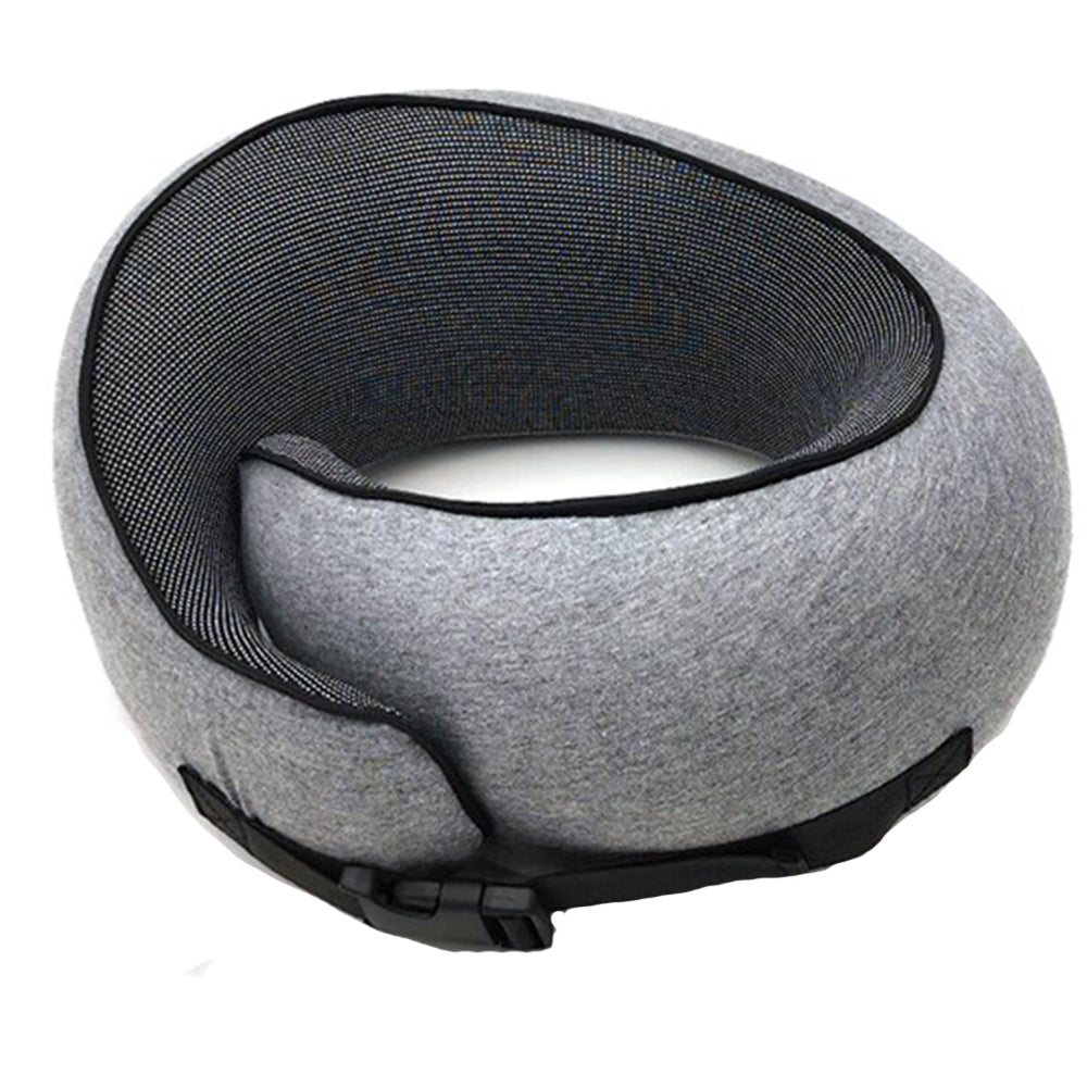 Travel Neck Pillow Comfortable U Shaped Memory Foam Neck Support Pillow Grey