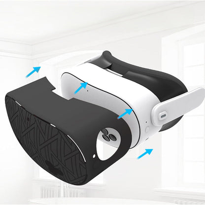 7-Piece Silicone Protective Case Set for Meta Quest 3S VR Headset Accessories Black