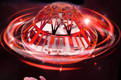 Flying Orb Ball Toy Galaxy Boomerang Hover Ball with LED Light -Red