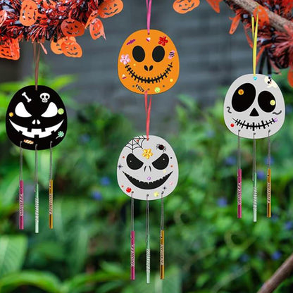 3D Wooden Wind Chime Craft Kit for Kids DIY Wind Chimes Decorative Ornament Halloween Style