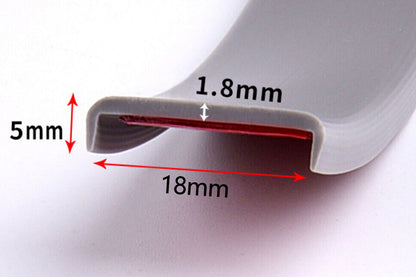 Collapsible U Shape Self Adhesive Edge Protector - Grey