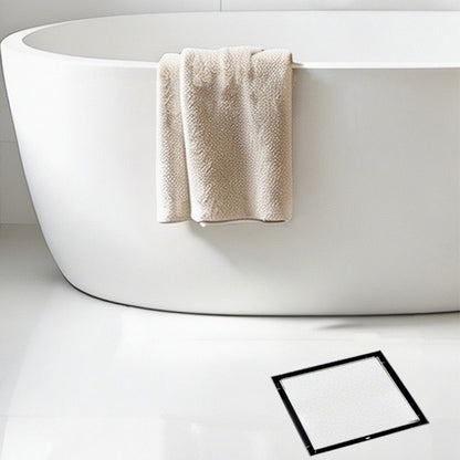 Square Shower Drain with Filter-Black