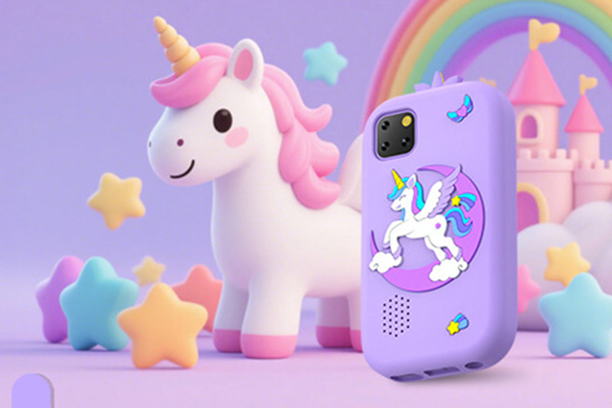 Little Ones Smart Phone with Dual Cameras and 32GB Card Christmas Birthday Gift for Aged 4 -Purple