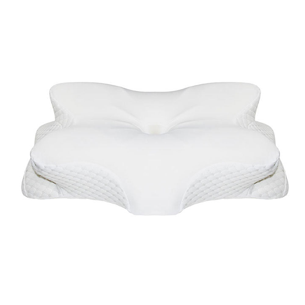 Adjustable Cervical Neck Pillow Ergonomic Memory Foam Pillow for Side Back Stomach Sleeper White