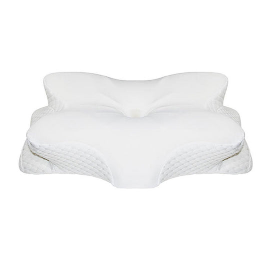 Adjustable Cervical Neck Pillow Ergonomic Memory Foam Pillow for Side Back Stomach Sleeper White