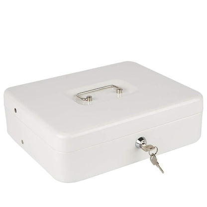 Locking Cash Box with Lock Money Box with Cash Tray