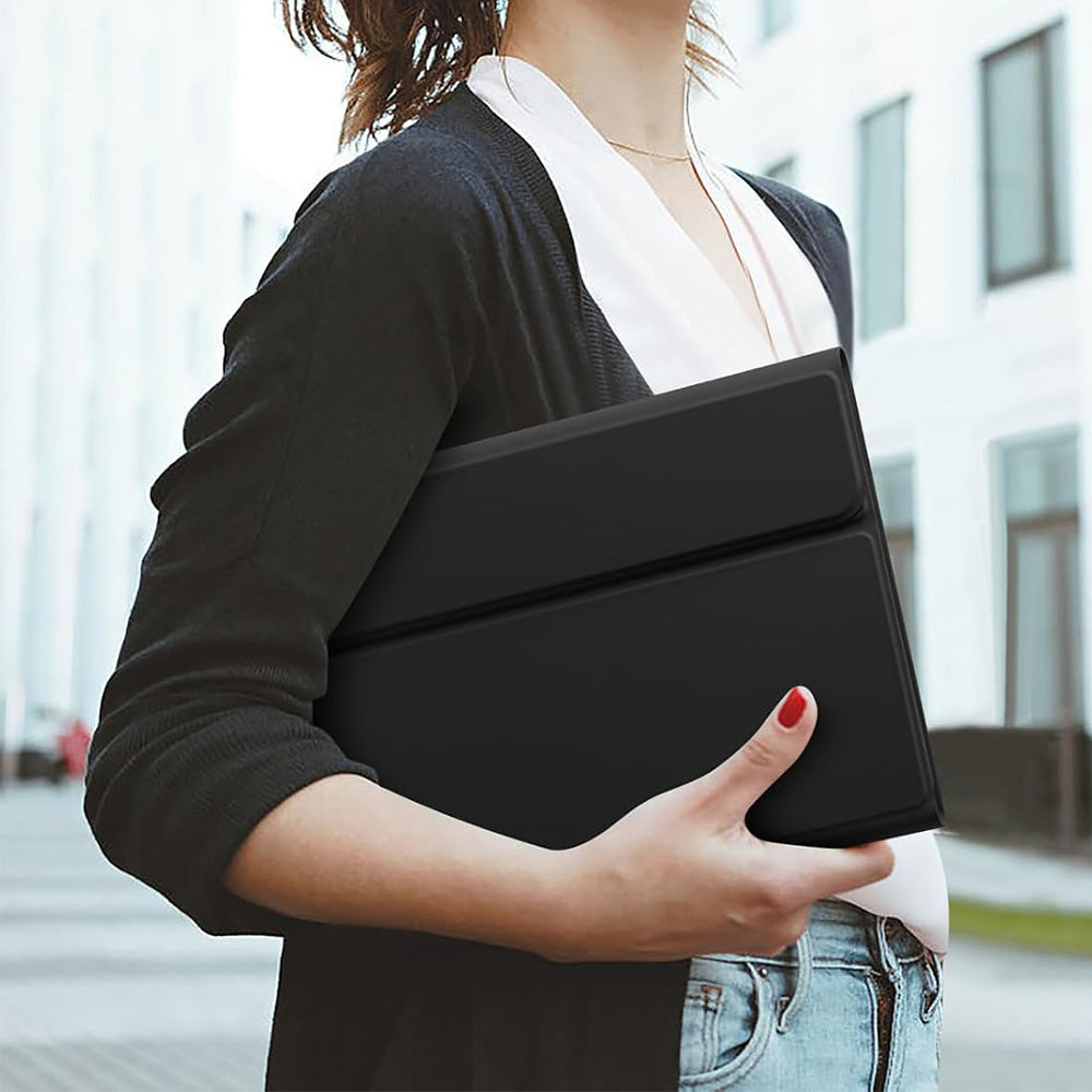 Bluetooth Keyboard Case for iPad 11th 10th Gen A16 Backlit Cover-Black