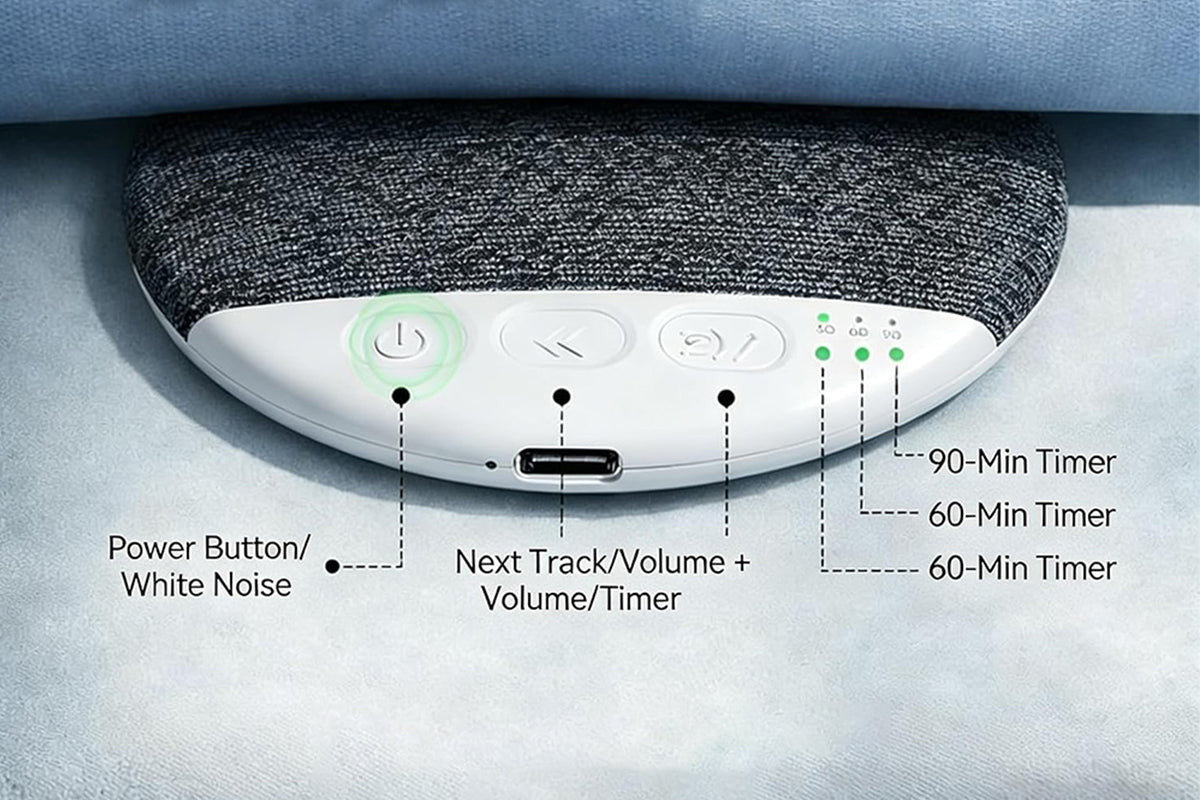 Bluetooth Sleeping Under Pillow Speaker - Black