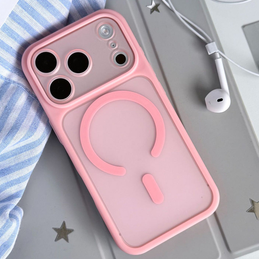 Frosted Easy Attached Camera Protection Case for iPhone 18 Pro Max - Pink