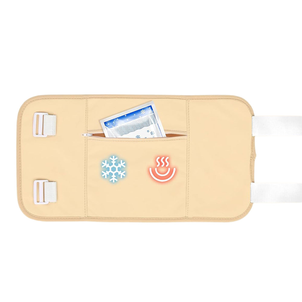 9PCS Reusable Castor Oil Pack Set ââ‚?Organic Cotton for Neck  Waist & More Beige