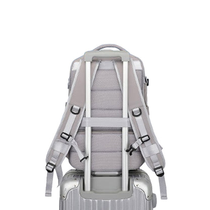 Expandable Travel Backpack Large Water-Resistant Carry on Backpack with Shoe Compartment Gray