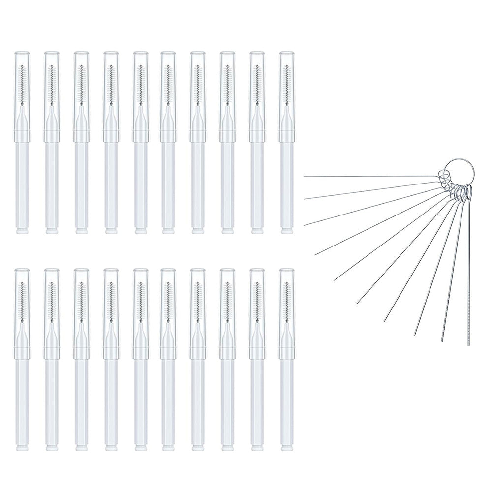 Shower Head Cleaning Brush Set Anti-Clogging with Storage Box for Bathroom-White
