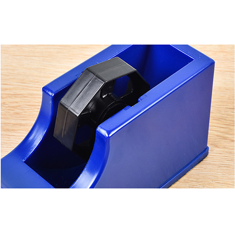 Heavy Duty Cello Tape Dispenser with 6 Roll Clear Tape-Blue