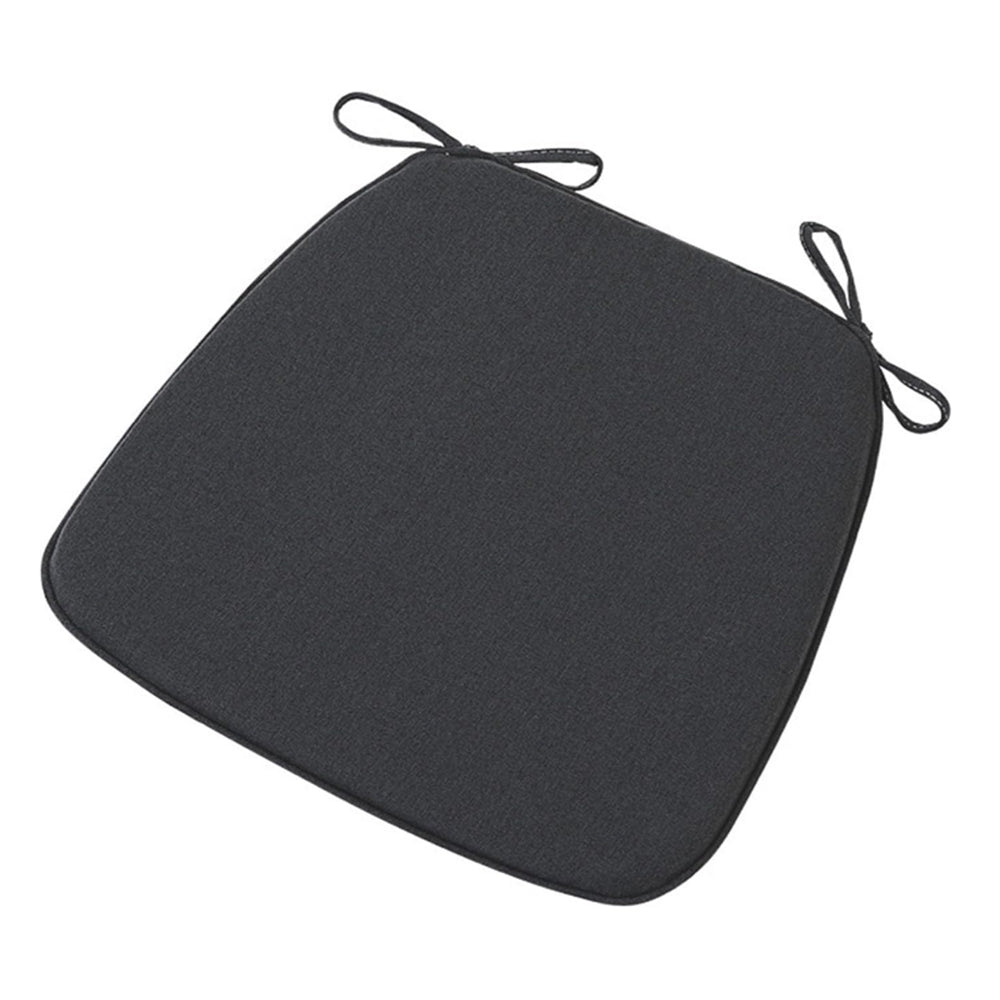 Chair Cushion with Ties Removable Chair Pad for Dining Chair Black