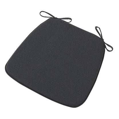 Chair Cushion with Ties Removable Chair Pad for Dining Chair Black