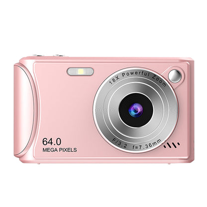 2.4-Inch Digital Point & Shoot Camera with 16X Zoom for Teens and Beginners Pink