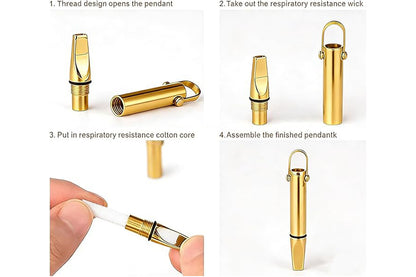 Breathing Necklace with 3 Flavoured Filters - Gold