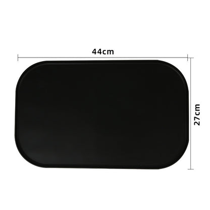 Silicone Pet Feeding Mat Raised Edge Anti-Spill Washable Non-Slip Placemat-Black